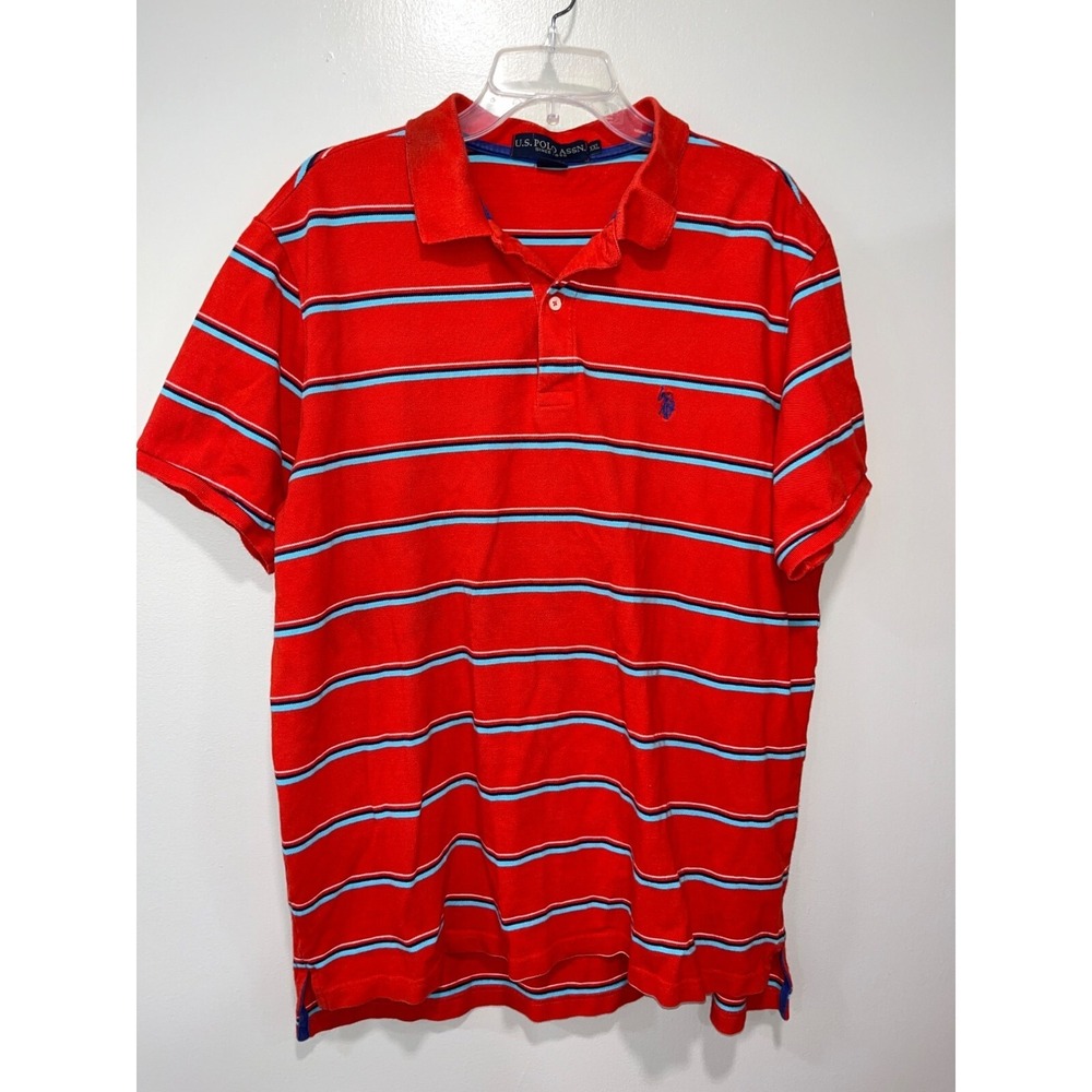 US Polo Ralph Lauren Mens Polo Size XXL Red Stripe